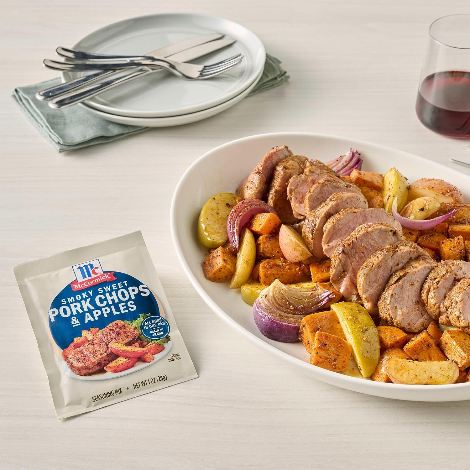 image:imageMcCormick Seasoning Mix Smoky Sweet Pork Chops amp Apples Hearty Brown Sugar Bourbon Hickory Savory Yet Sweet Weeknight Dinner in 45 Minutes 1 oz Pack of 12