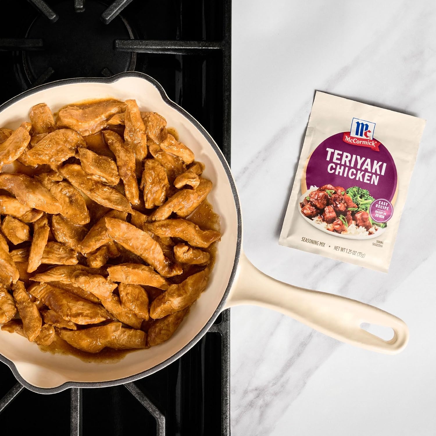image:imageMcCormick Seasoning Mix Teriyaki Chicken Seasoning Mix Quick and Easy 20Minute Meal Convenient amp Delicious Flavor Prepare with Chicken Steak or Shrimp 125 oz