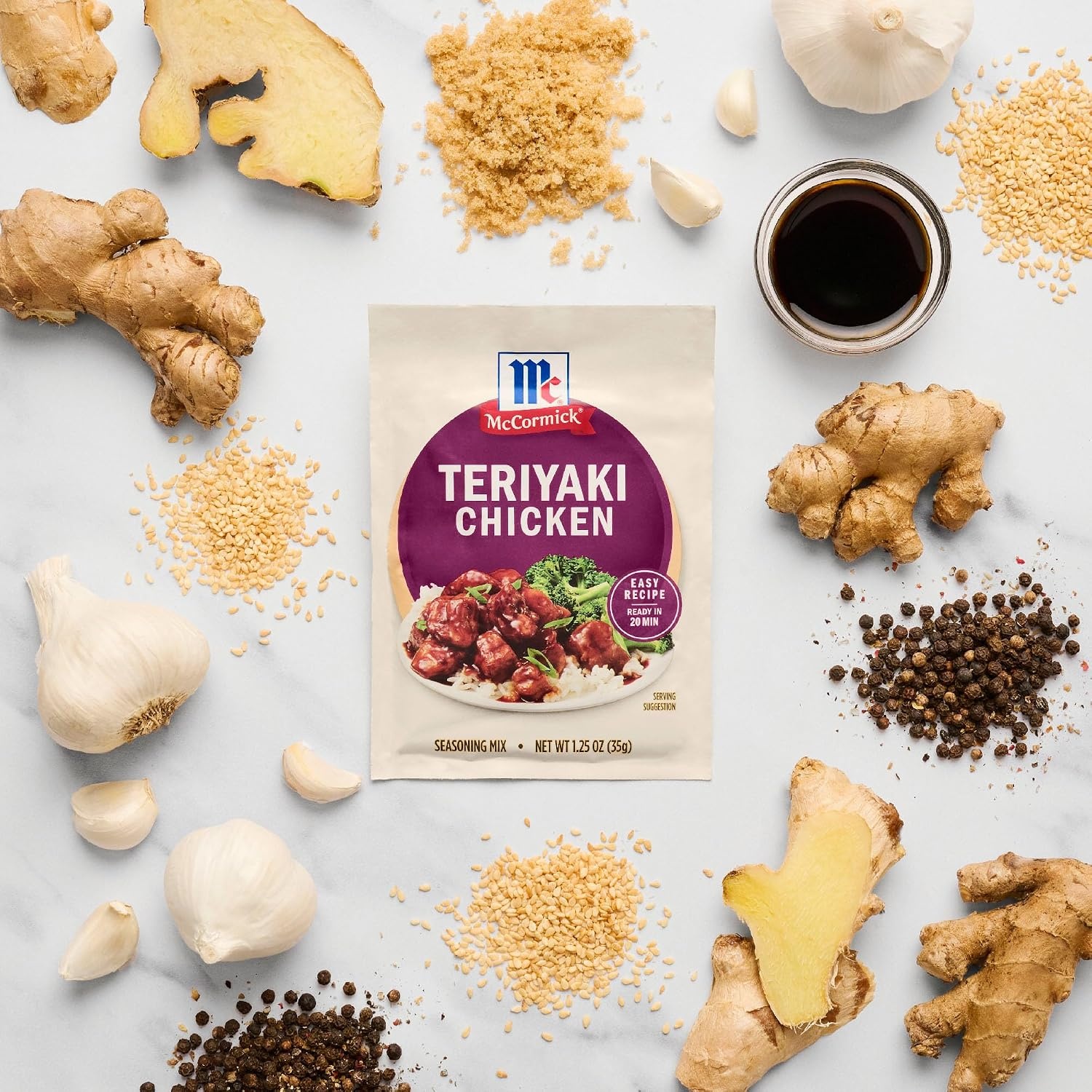 image:imageMcCormick Seasoning Mix Teriyaki Chicken Seasoning Mix Quick and Easy 20Minute Meal Convenient amp Delicious Flavor Prepare with Chicken Steak or Shrimp 125 oz
