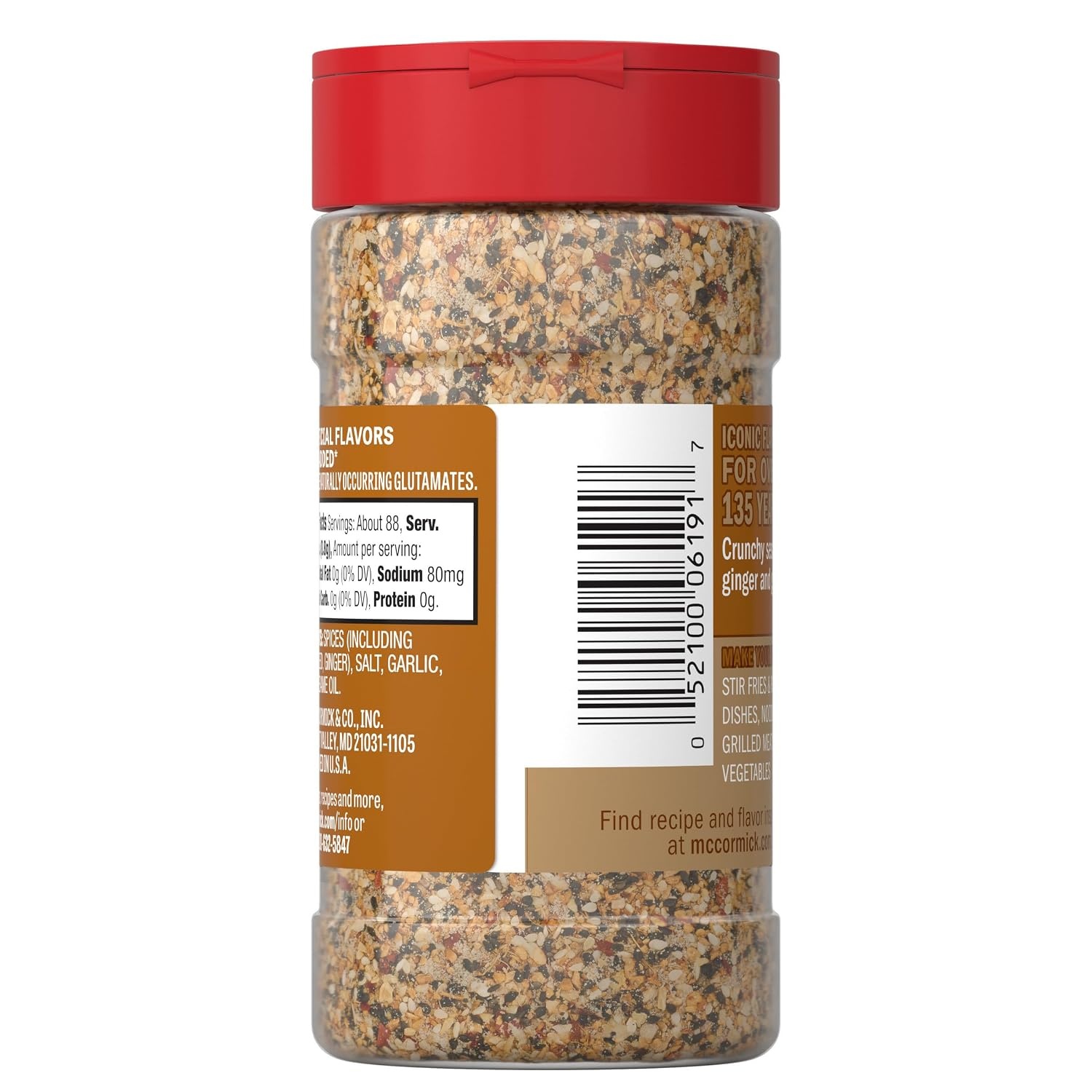 image:imageMcCormick Seasoning Sesame Ginger Signature Seasonings Crunchy Umami Flavor Shake On For StirFries Rice Dishes Grilled Meats amp More No Artificial Flavors No MSG Added 25 oz