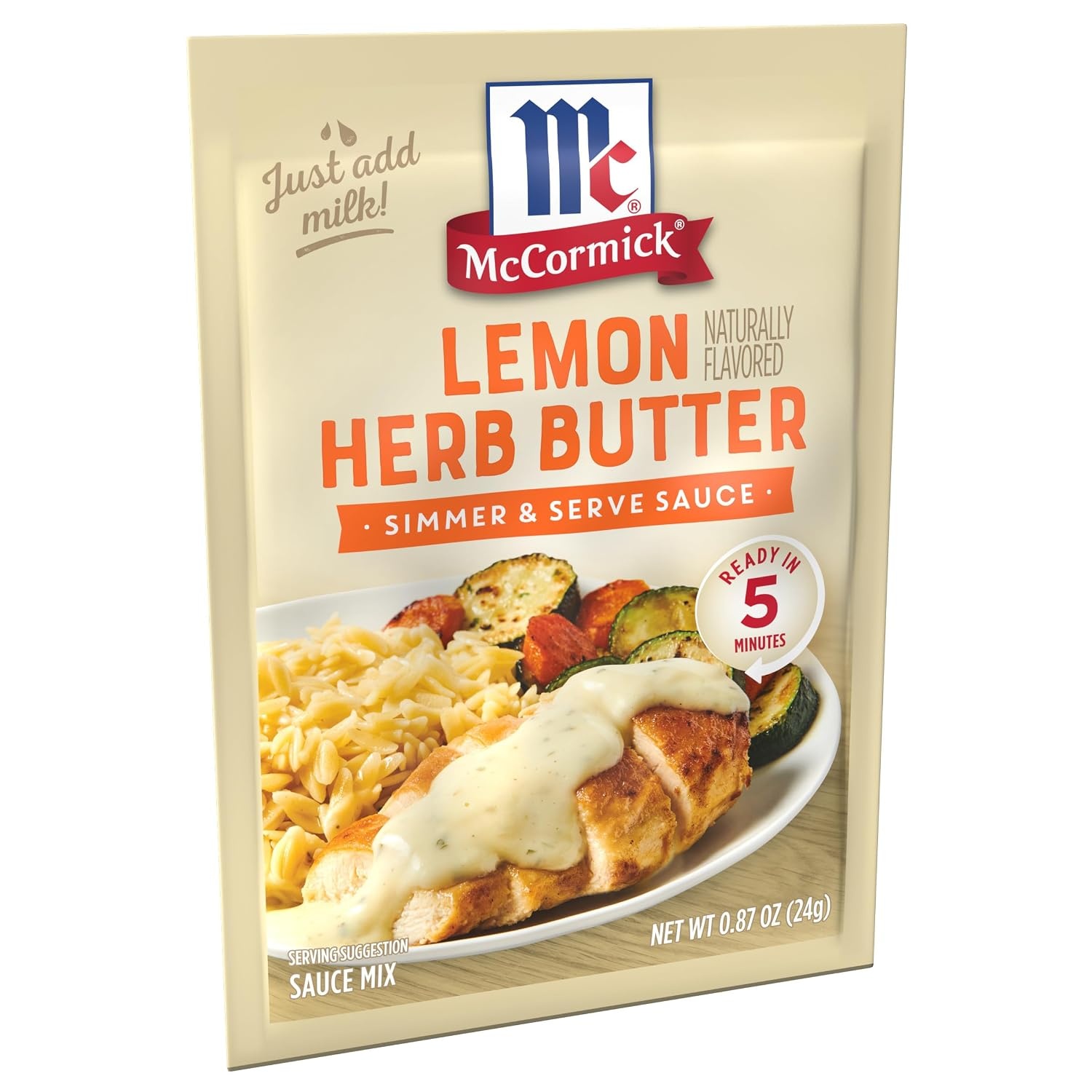 image:imageMcCormick Sesame Ginger Simmer amp Serve Sauce Mix 1 oz Pack of 12Lemon Herb Butter