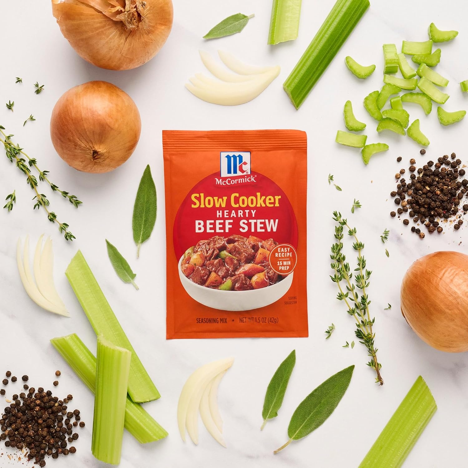 image:imageMcCormick Slow Cooker Hearty Beef Stew Seasoning Mix 15 oz Pack of 1215 Ounce Pack of 1