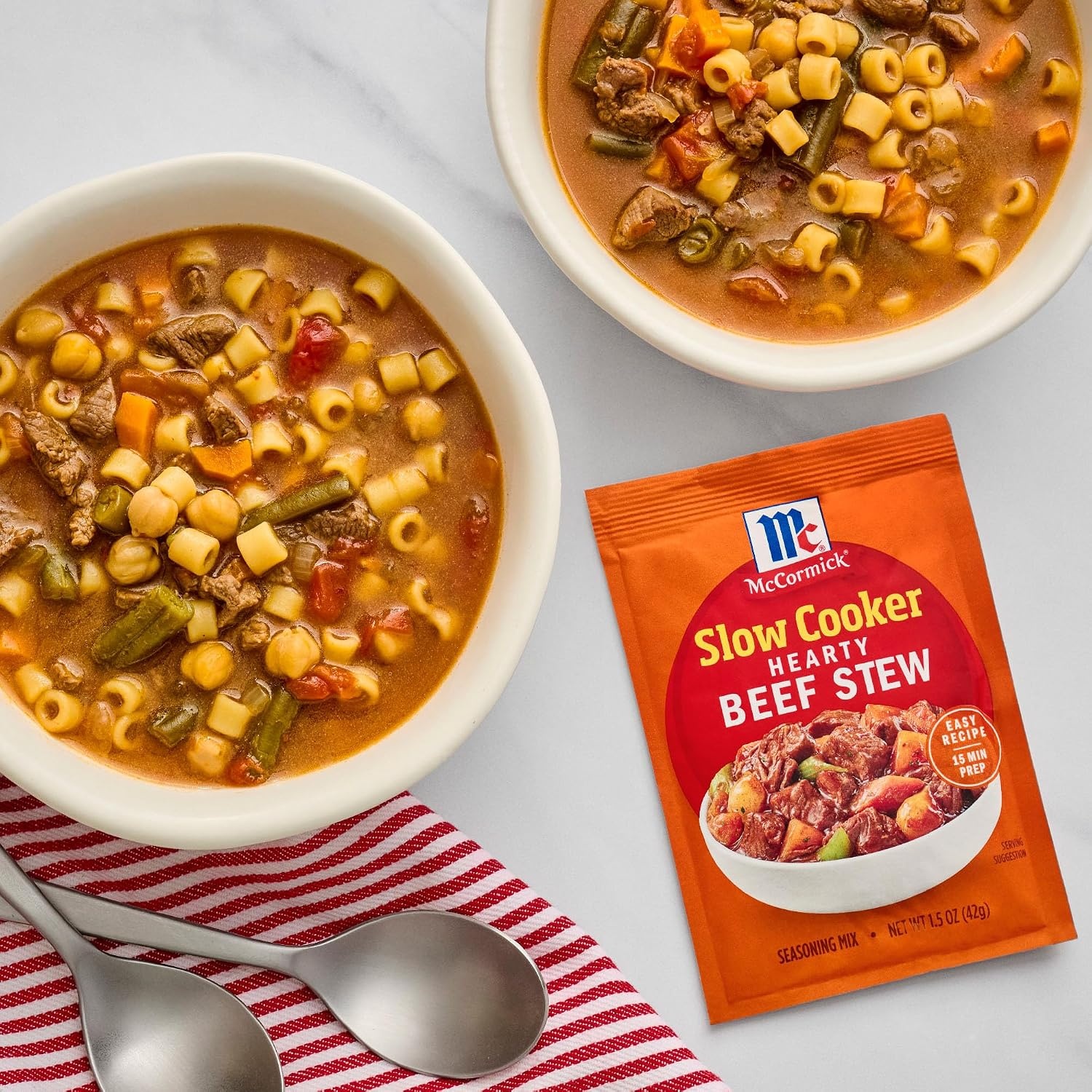 image:imageMcCormick Slow Cooker Hearty Beef Stew Seasoning Mix 15 oz Pack of 1215 Ounce Pack of 1
