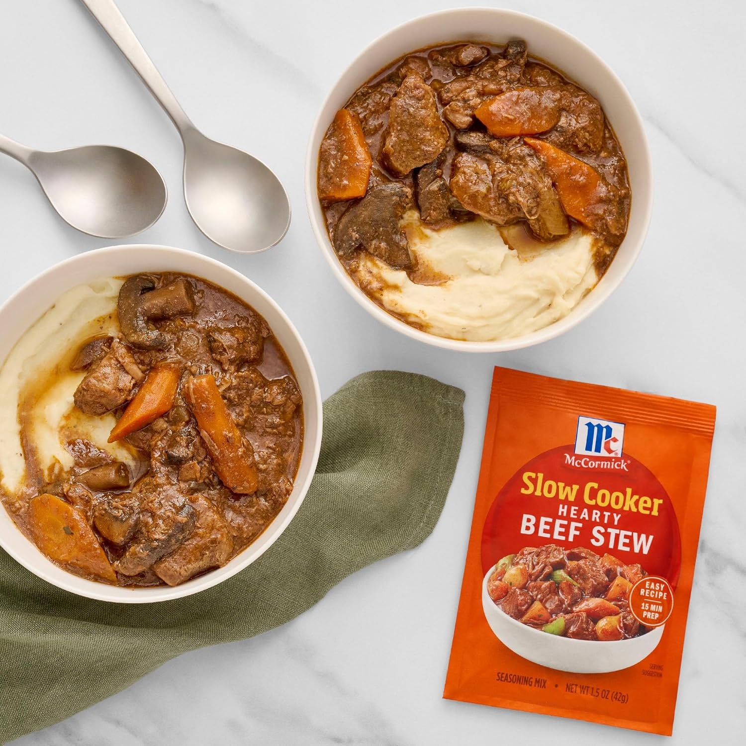image:imageMcCormick Slow Cooker Hearty Beef Stew Seasoning Mix 15 oz Pack of 1215 Ounce Pack of 1