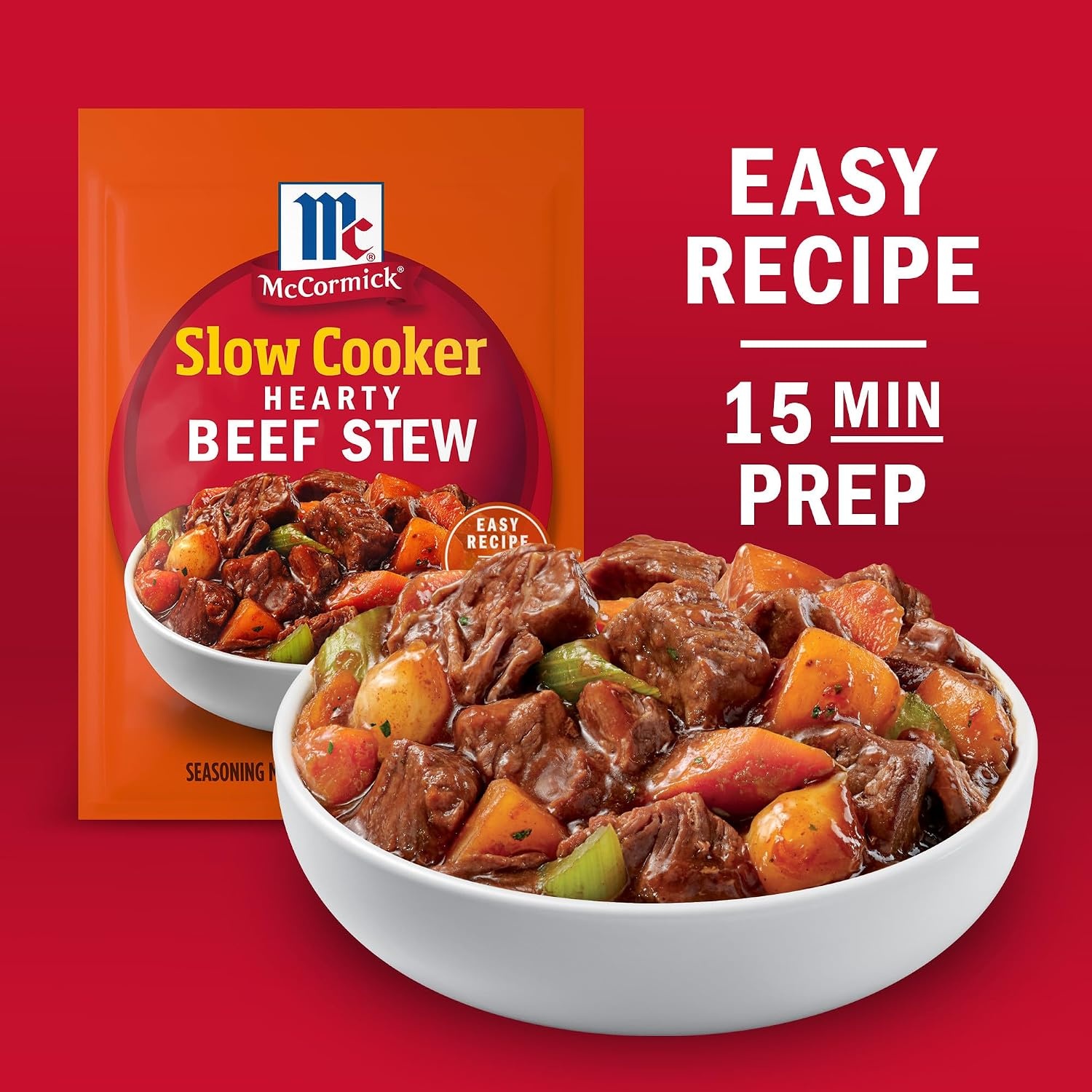 image:imageMcCormick Slow Cooker Hearty Beef Stew Seasoning Mix 15 oz Pack of 1215 Ounce Pack of 1