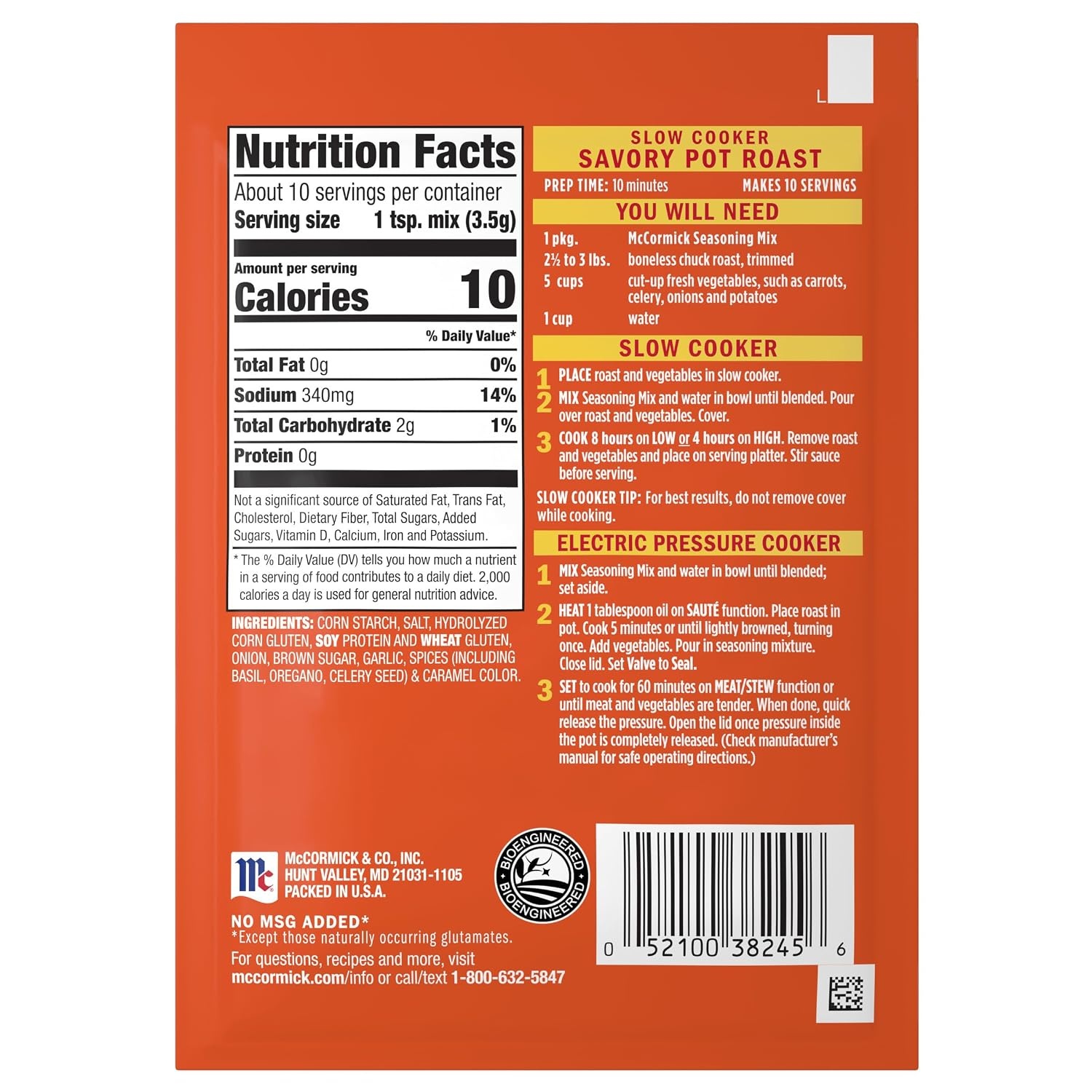 image:imageMcCormick Slow Cooker Savory Pot Roast Seasoning Mix 13 Oz Pack of 113 Ounce Pack of 1