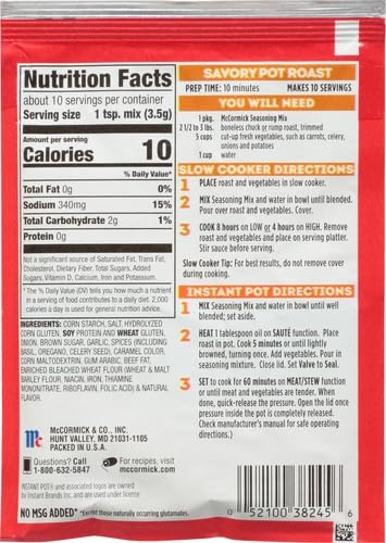 image:imageMcCormick Slow Cooker Savory Pot Roast Seasoning Mix 13 Oz Pack of 113 Ounce Pack of 4