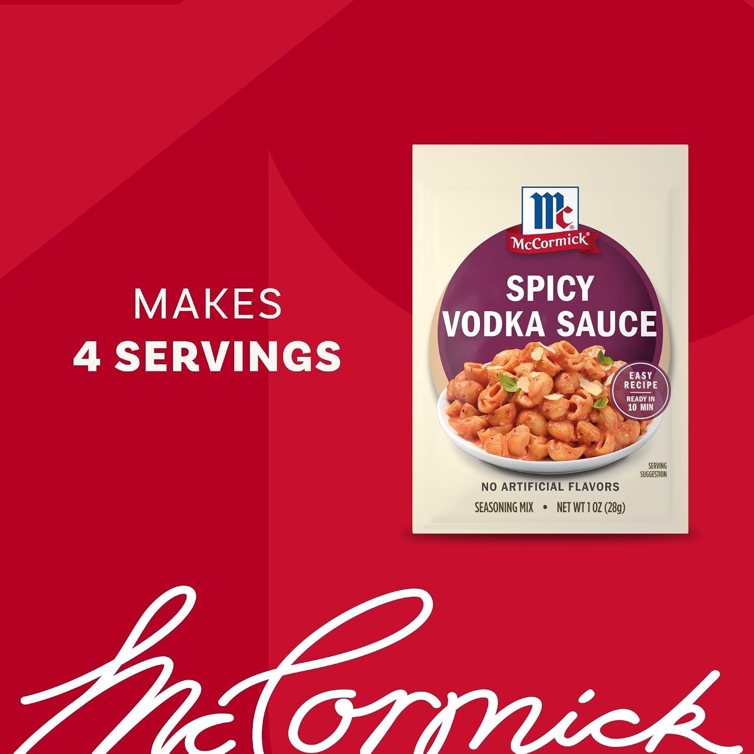 image:imageMcCormick Spicy Vodka Sauce Seasoning Mix Rich amp Creamy 3Ingredient Sauce Easy Recipe Ready in 10 Minutes Enjoy with Cooked Pasta No Artificial Flavors Makes 4 Servings 1 oz