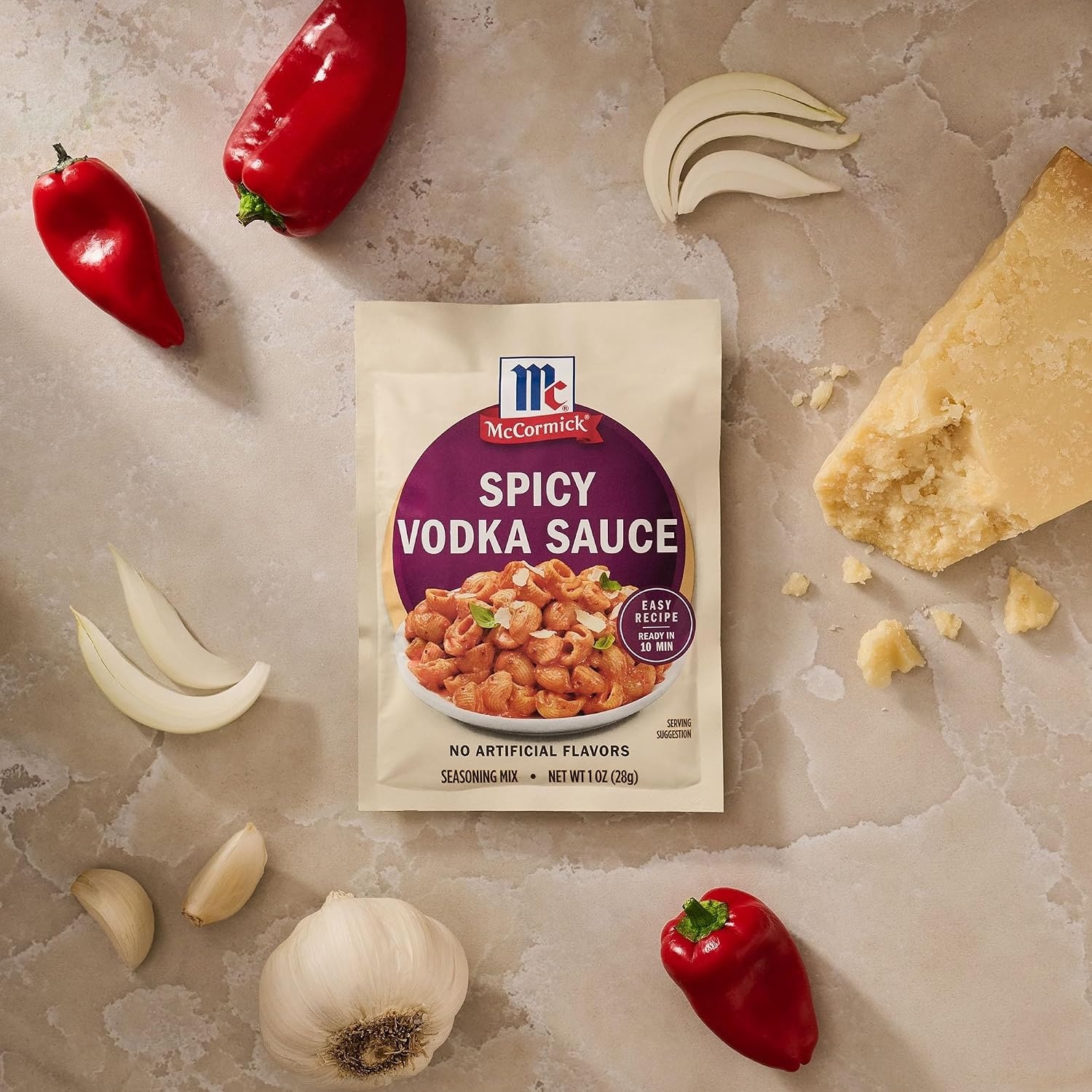 image:imageMcCormick Spicy Vodka Sauce Seasoning Mix Rich amp Creamy 3Ingredient Sauce Easy Recipe Ready in 10 Minutes Enjoy with Cooked Pasta No Artificial Flavors Makes 4 Servings 1 oz
