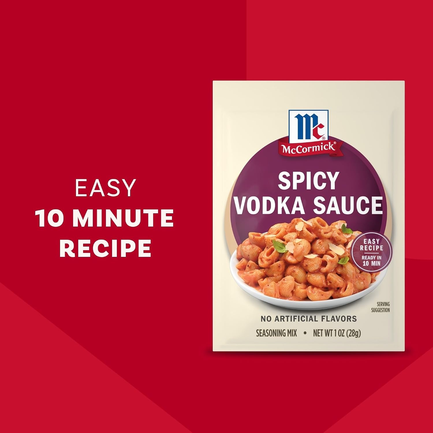 image:imageMcCormick Spicy Vodka Sauce Seasoning Mix Rich amp Creamy 3Ingredient Sauce Easy Recipe Ready in 10 Minutes Enjoy with Cooked Pasta No Artificial Flavors Makes 4 Servings 1 oz