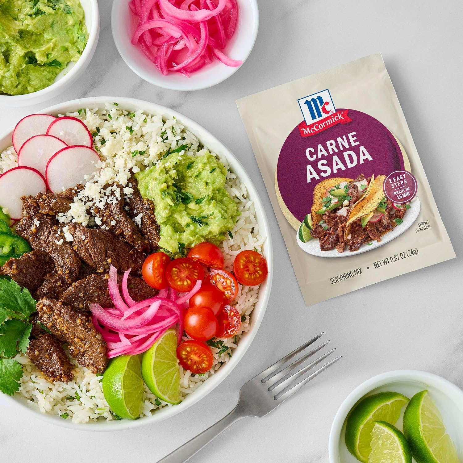 image:imageMcCormick Street Taco Carne Asada Seasoning Mix 087 oz Pack of 12087 Ounce Pack of 1