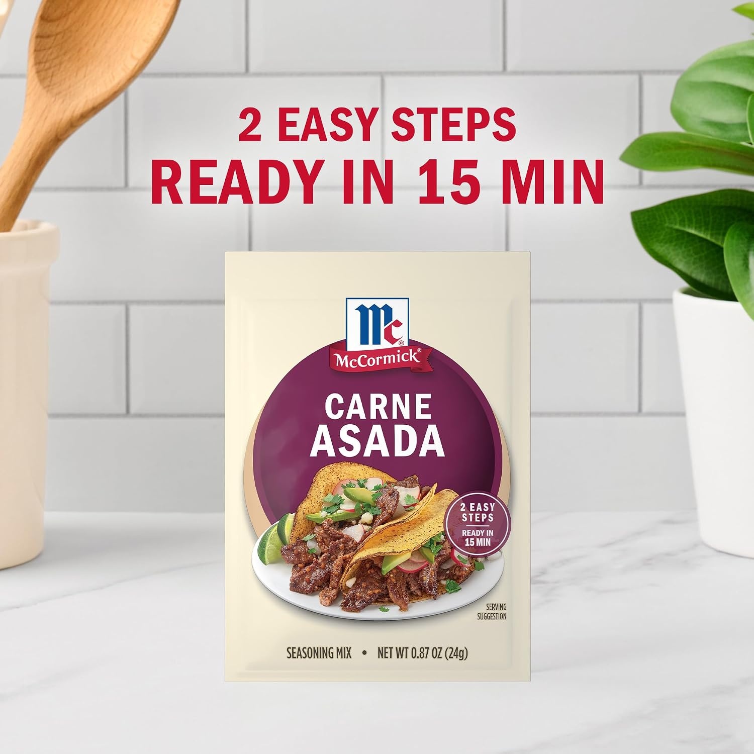 image:imageMcCormick Street Taco Carne Asada Seasoning Mix 087 oz Pack of 12087 Ounce Pack of 1