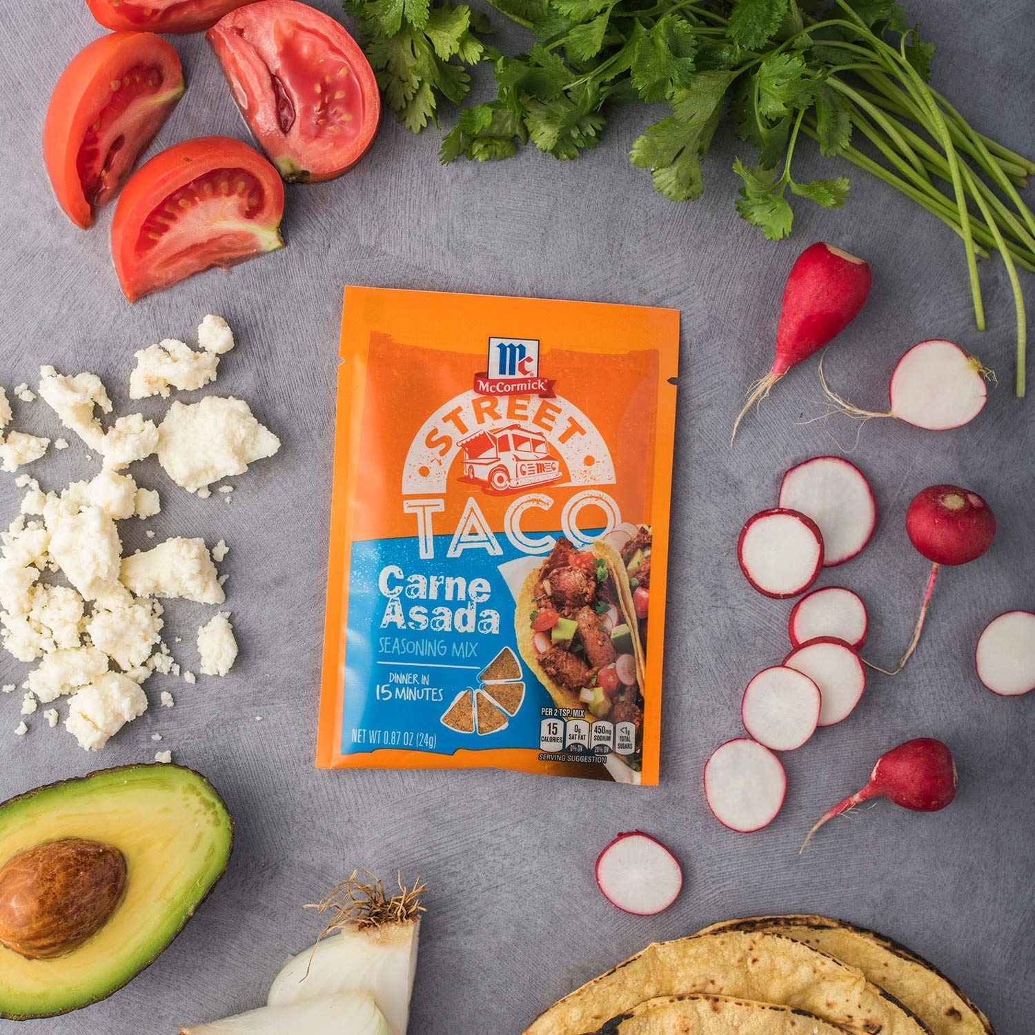 image:imageMcCormick Street Taco Carne Asada Seasoning Mix 087 oz Pack of 12087 Ounce Pack of 12