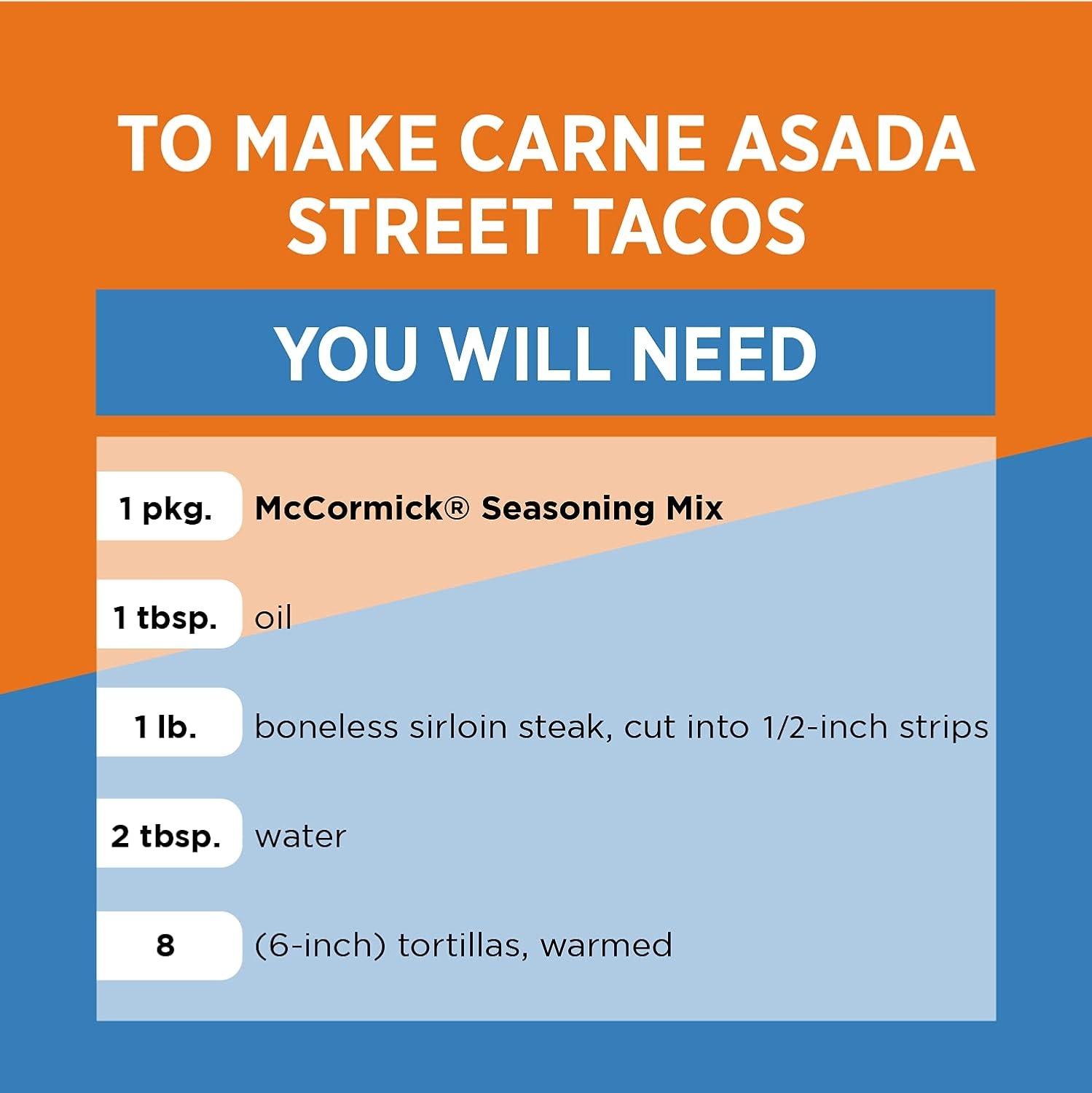 image:imageMcCormick Street Taco Carne Asada Seasoning Mix 087 oz Pack of 12087 Ounce Pack of 5