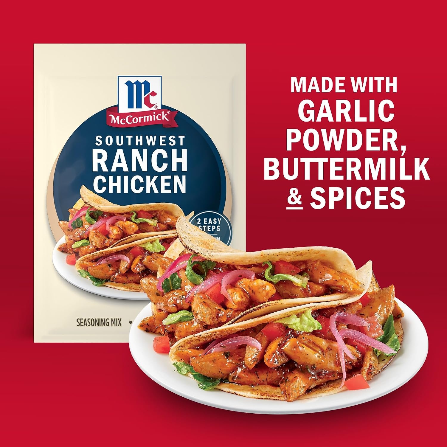 image:imageMcCormick Street Taco Southwest Ranch Chicken Seasoning Mix 087 oz Pack of 12087 Ounce Pack of 1