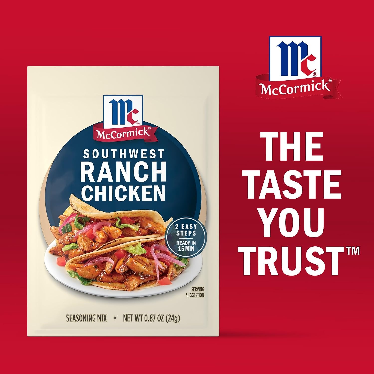 image:imageMcCormick Street Taco Southwest Ranch Chicken Seasoning Mix 087 oz Pack of 12087 Ounce Pack of 1