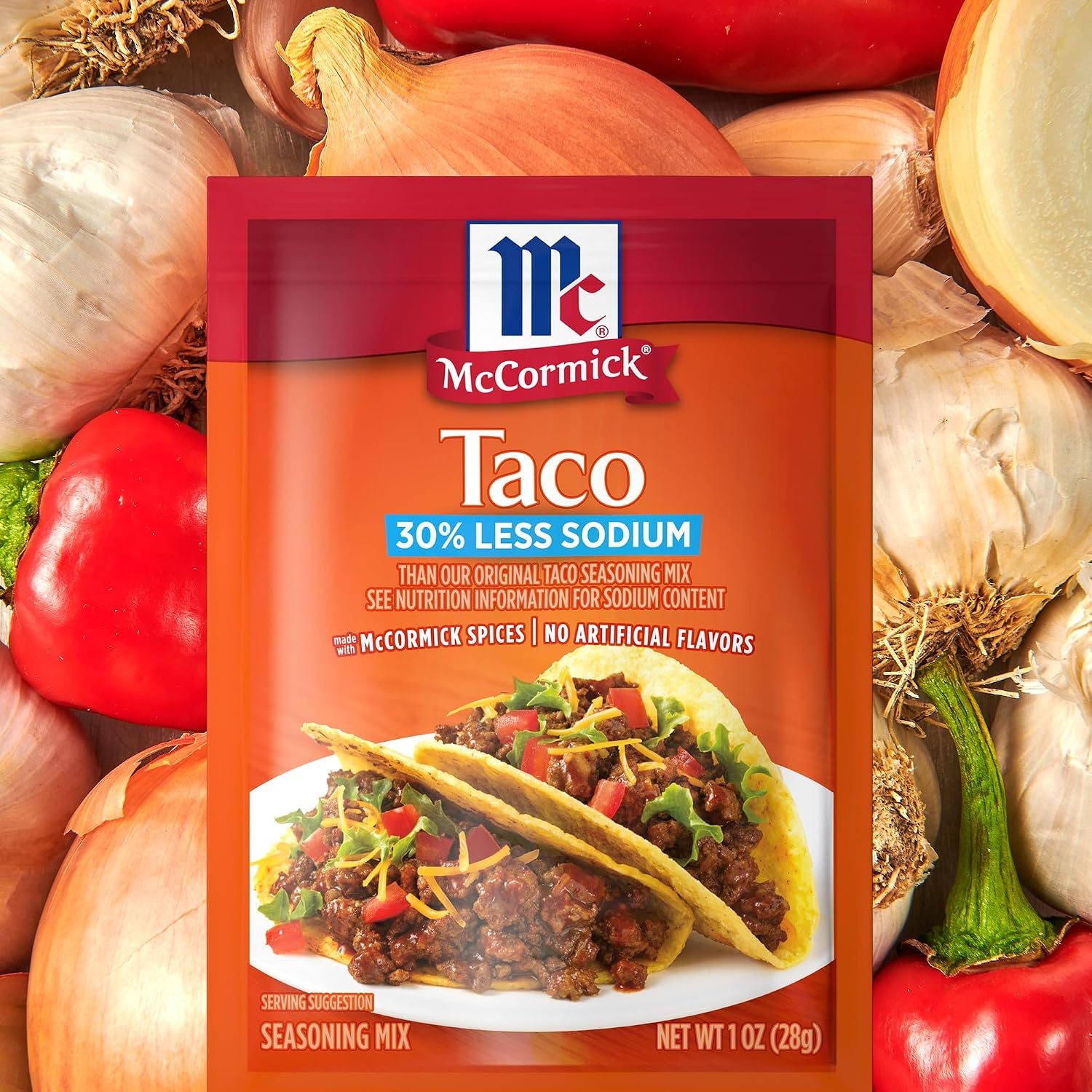 image:imageMcCormick Taco Seasoning Mix 30 Less Sodium No MSG Added No Artificial Flavors For Tacos Nachos Fajitas and More 1 oz