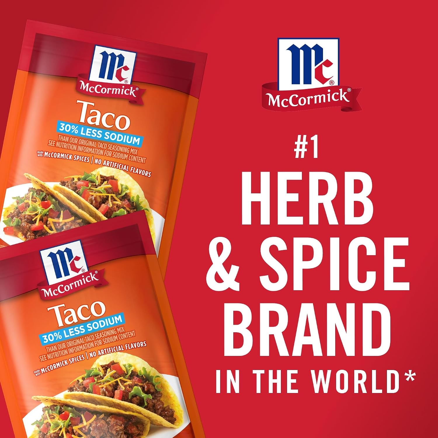 image:imageMcCormick Taco Seasoning Mix 30 Less Sodium No MSG Added No Artificial Flavors For Tacos Nachos Fajitas and More 1 oz