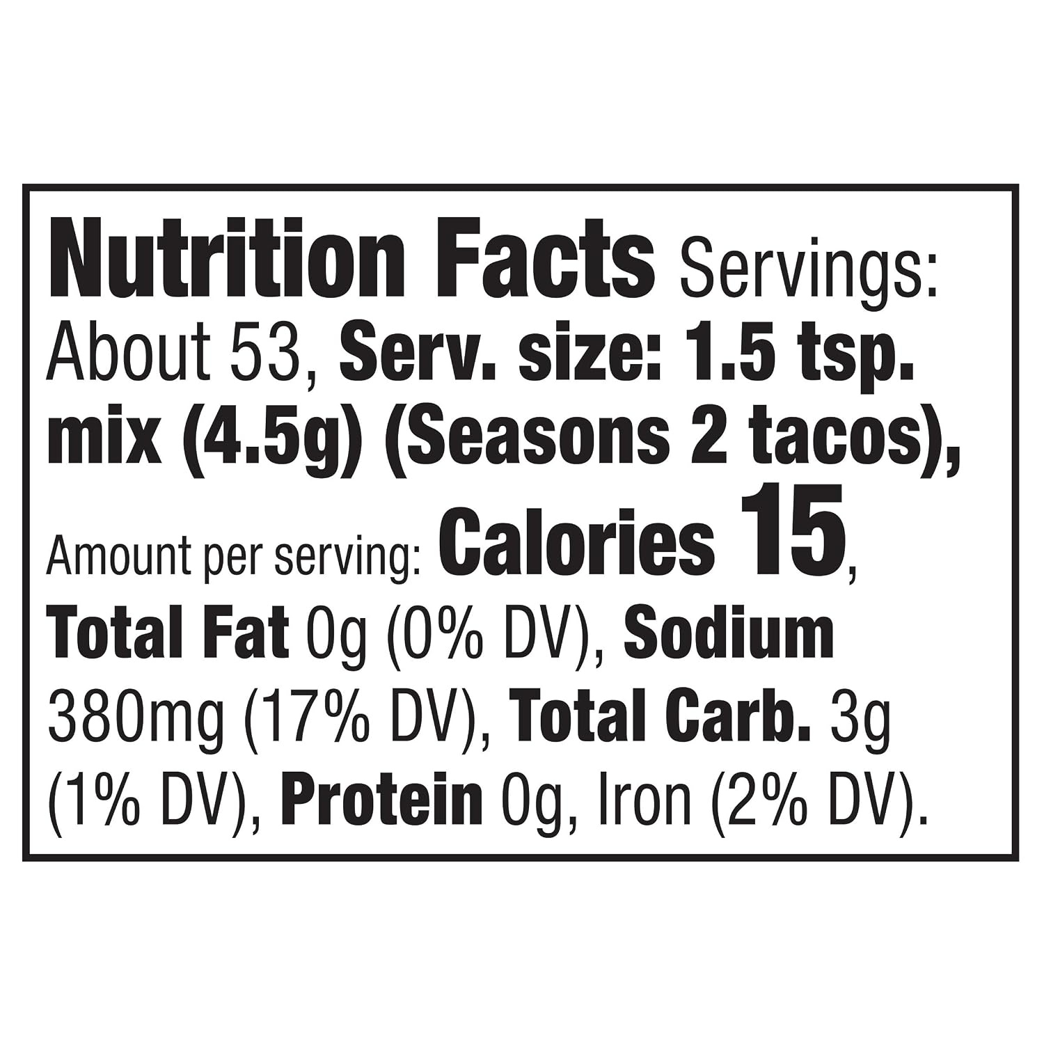 image:imageMcCormick Taco Seasoning Mix Original No Artificial Flavors No MSG Added Mild Heat and Classic Flavor the Whole Family Will Love 85 oz