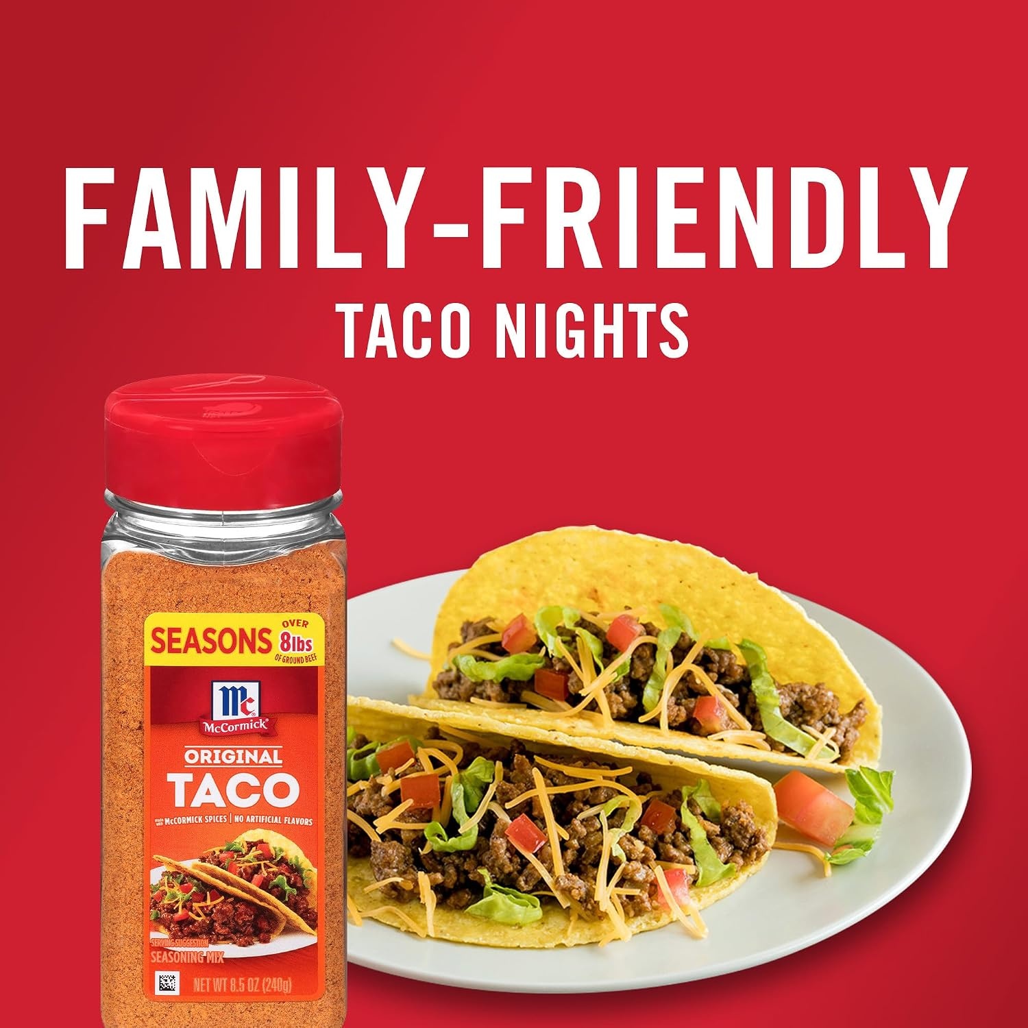 image:imageMcCormick Taco Seasoning Mix Original No Artificial Flavors No MSG Added Mild Heat and Classic Flavor the Whole Family Will Love 85 oz