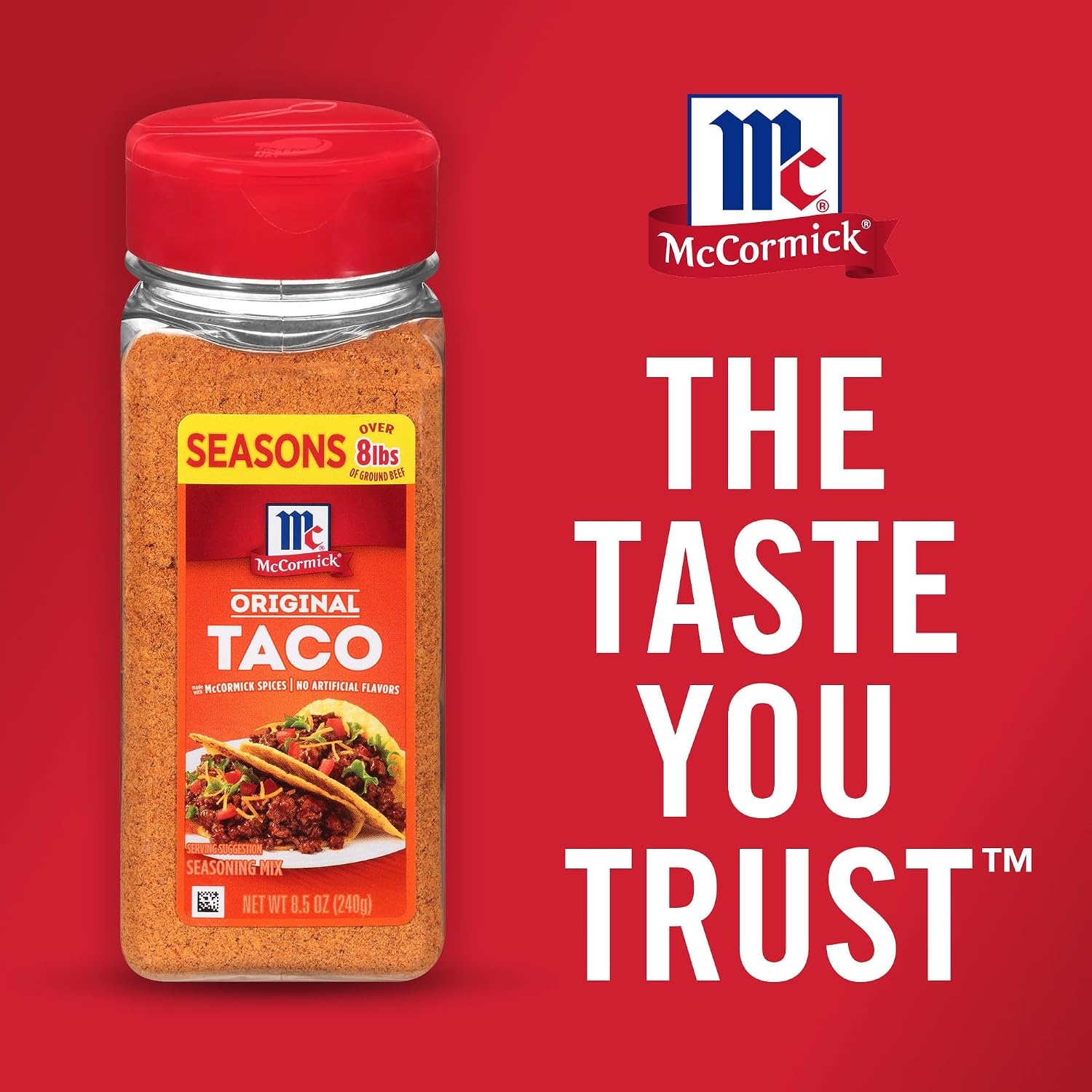 image:imageMcCormick Taco Seasoning Mix Original No Artificial Flavors No MSG Added Mild Heat and Classic Flavor the Whole Family Will Love 85 oz