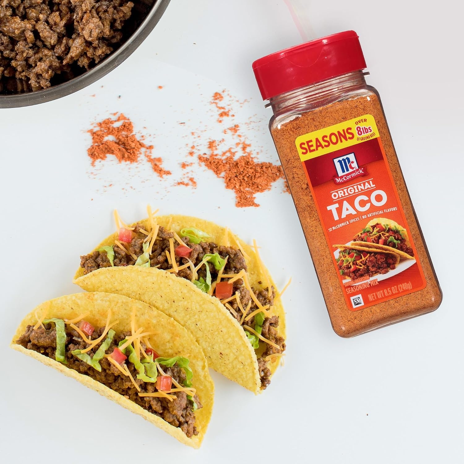 image:imageMcCormick Taco Seasoning Mix Original No Artificial Flavors No MSG Added Mild Heat and Classic Flavor the Whole Family Will Love 85 oz