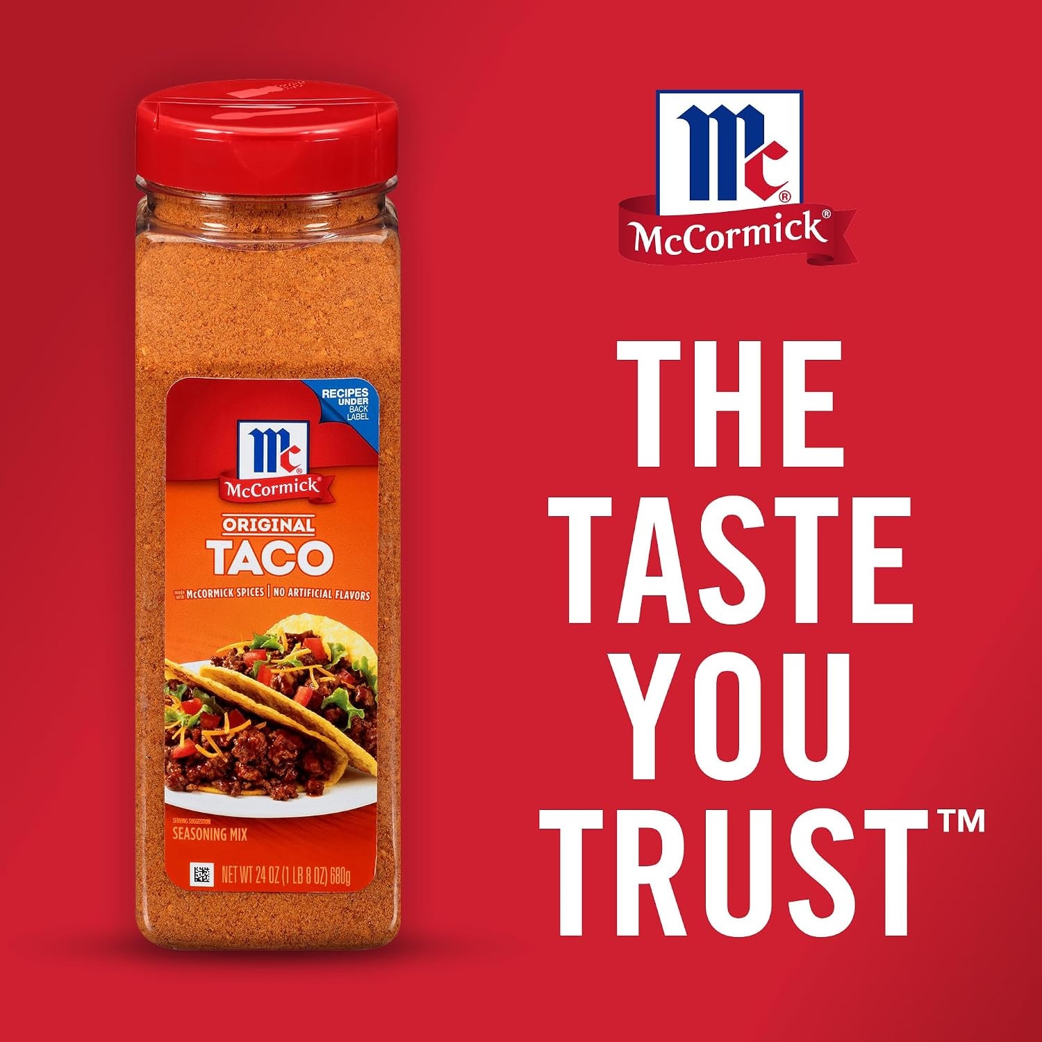 image:imageMcCormick Taco Seasoning Mix Original No MSG Added No Dairy Ingredients No Artificial Flavors For Tacos Nachos Fajitas and More 24 oz24 Ounce Pack of 1