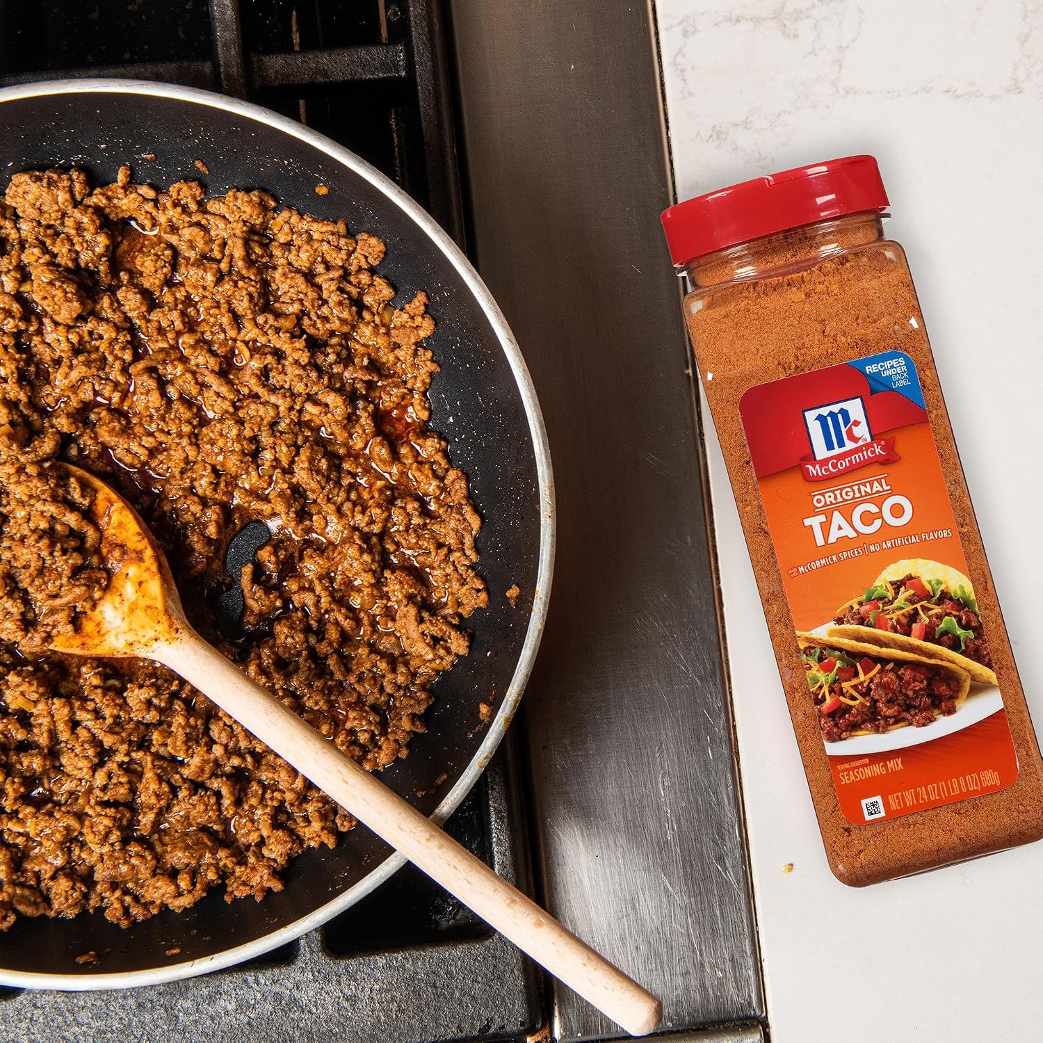 image:imageMcCormick Taco Seasoning Mix Original No MSG Added No Dairy Ingredients No Artificial Flavors For Tacos Nachos Fajitas and More 24 oz24 Ounce Pack of 1