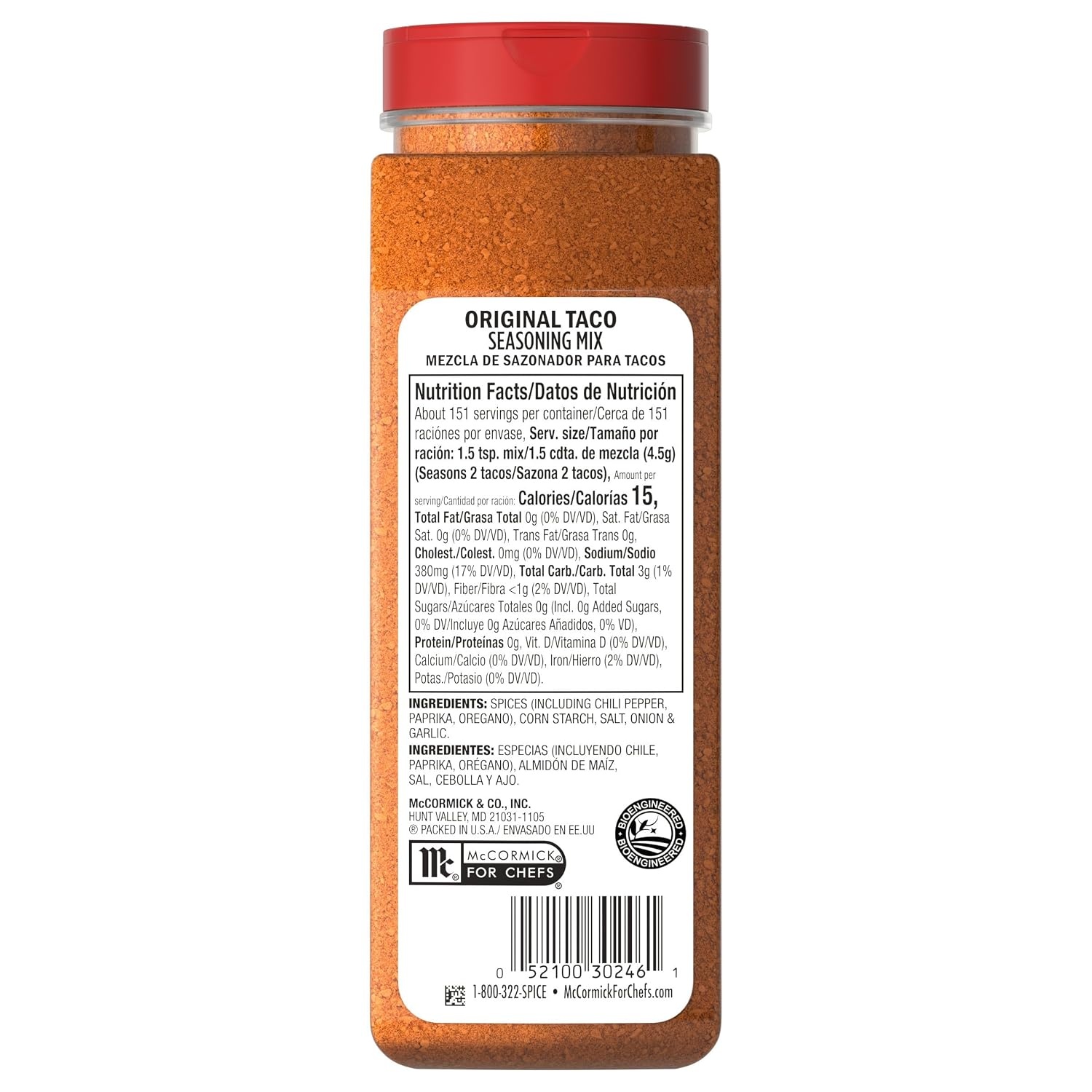 image:imageMcCormick Taco Seasoning Mix Original No MSG Added No Dairy Ingredients No Artificial Flavors For Tacos Nachos Fajitas and More 24 oz24 Ounce Pack of 1