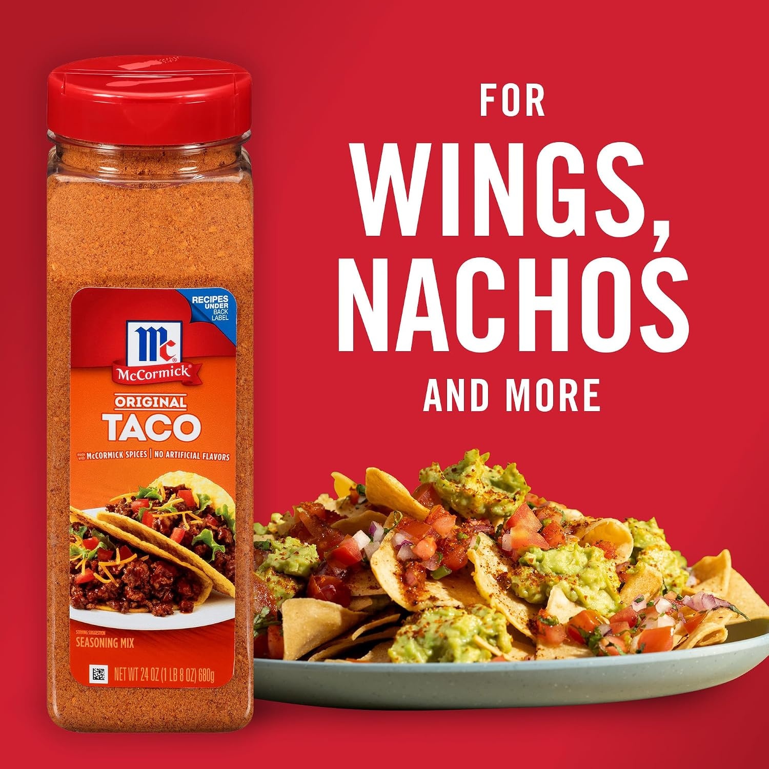 image:imageMcCormick Taco Seasoning Mix Original No MSG Added No Dairy Ingredients No Artificial Flavors For Tacos Nachos Fajitas and More 24 oz24 Ounce Pack of 1