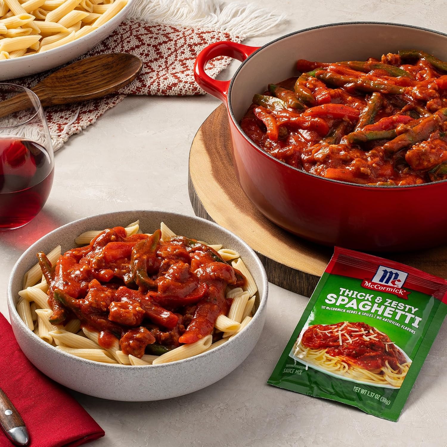 image:imageMcCormick Thick amp Zesty Spaghetti Sauce Mix 137 ozThick Zesty Spaghetti