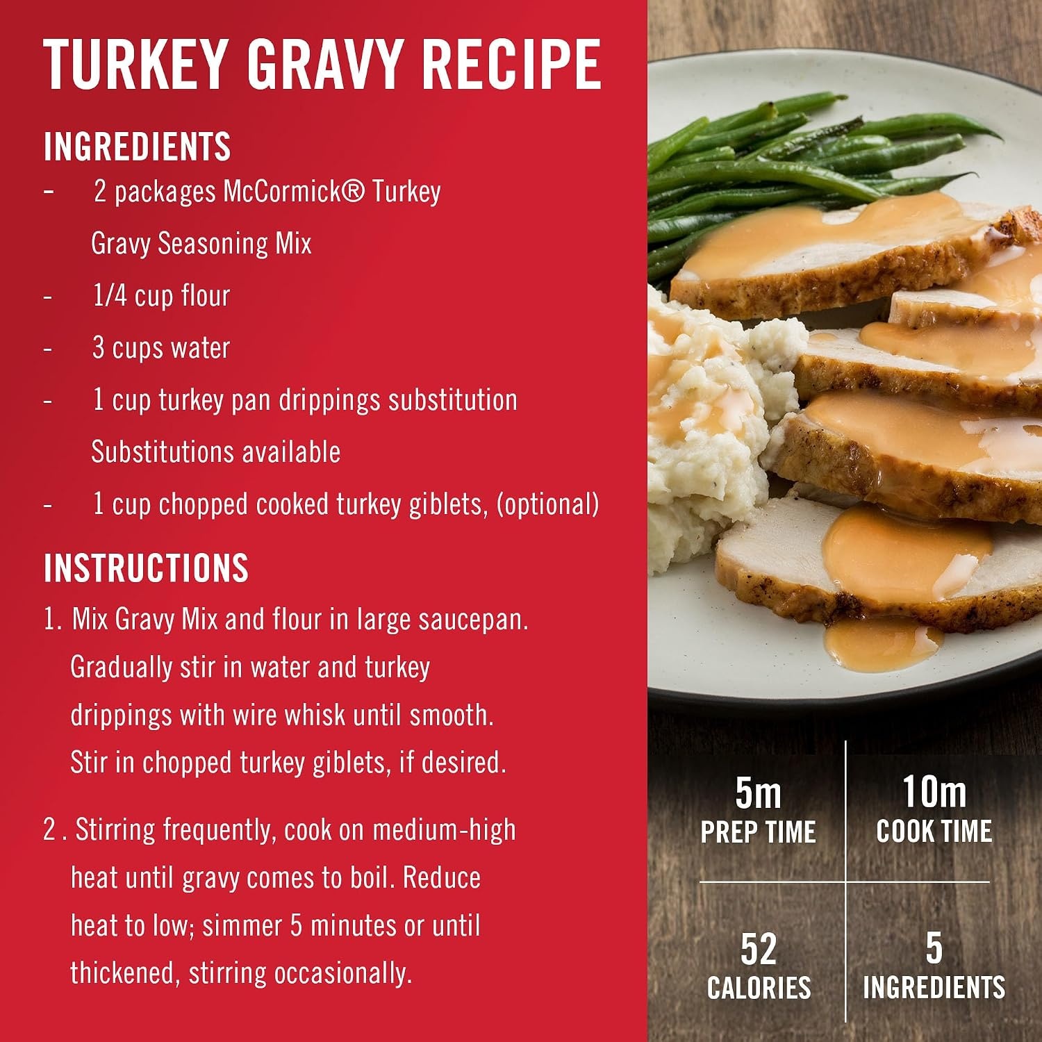 image:imageMcCormick Turkey Gravy Mix 087 oz Pack of 24087 Ounce Pack of 1