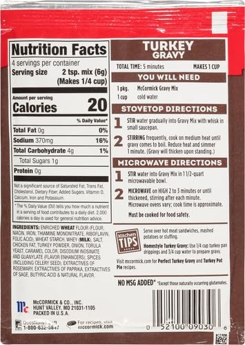 image:imageMcCormick Turkey Gravy Mix 087 oz Pack of 24087 Ounce Pack of 3