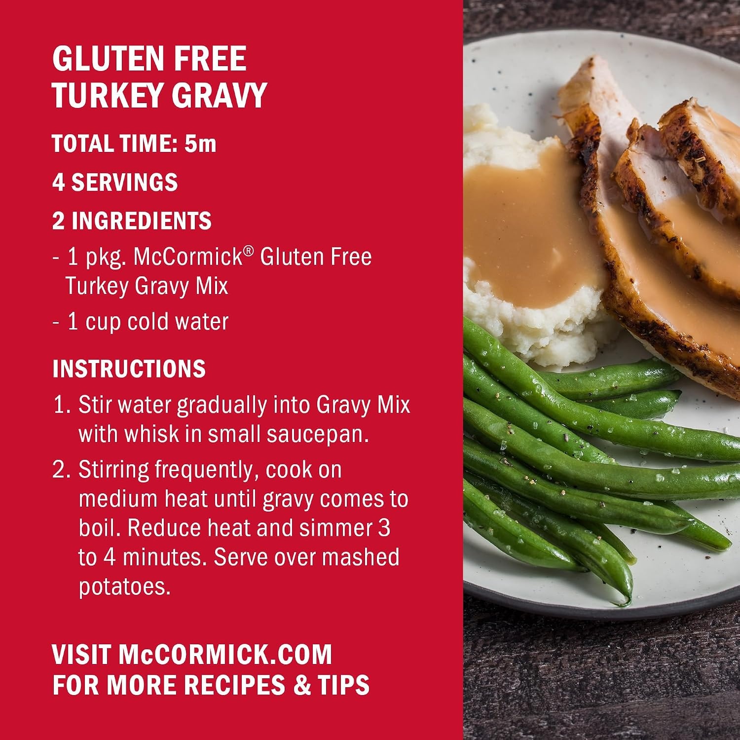 image:imageMcCormick Turkey Gravy Mix Gluten Free 088 oz Pack of 12Turkey