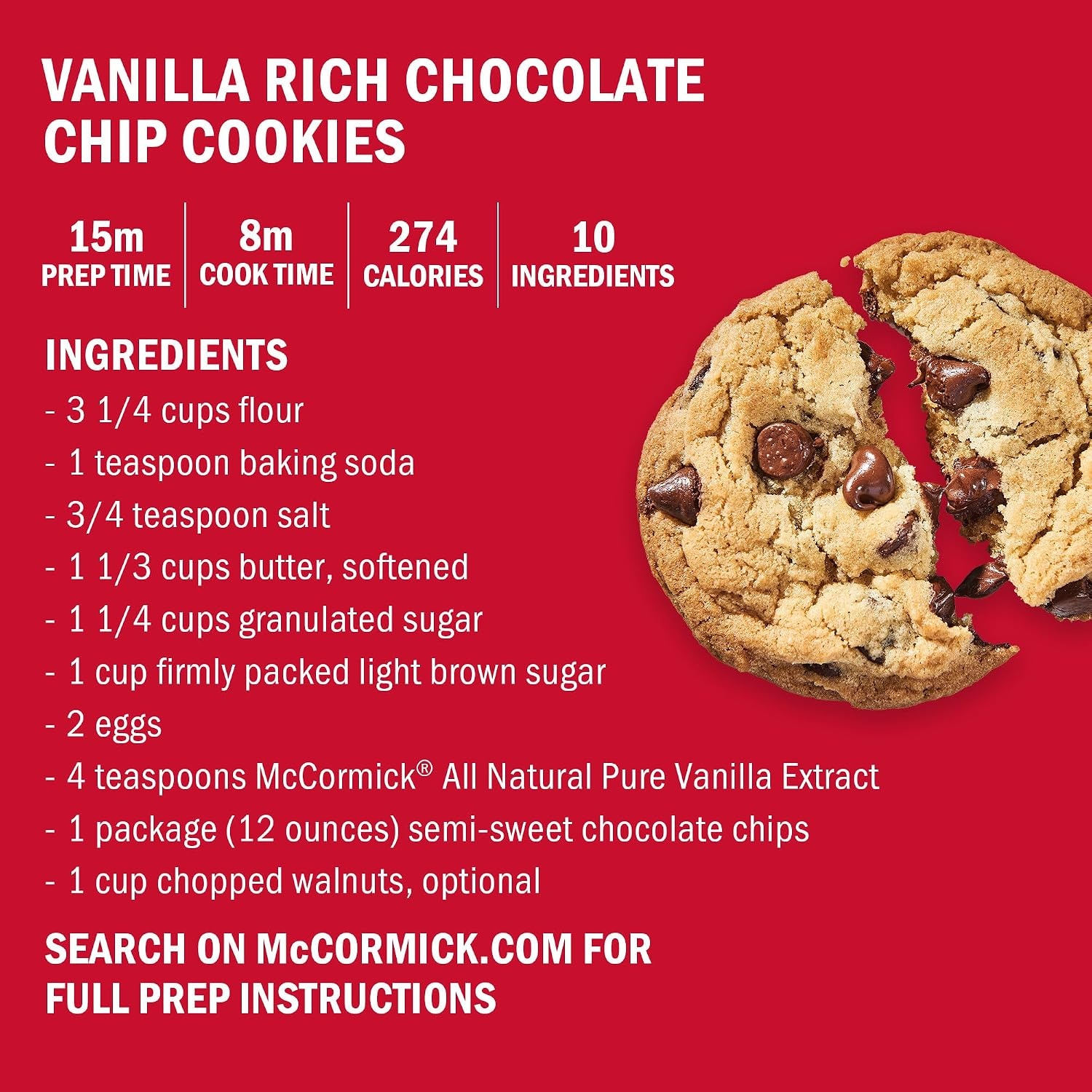 image:imageMcCormick Vanilla Extract Pure No Corn Syrup Gluten Free Kosher Rich Sweet Flavor and Aroma for Baking and Savory Dishes 8 fl oz4 Fl Oz Pack of 1