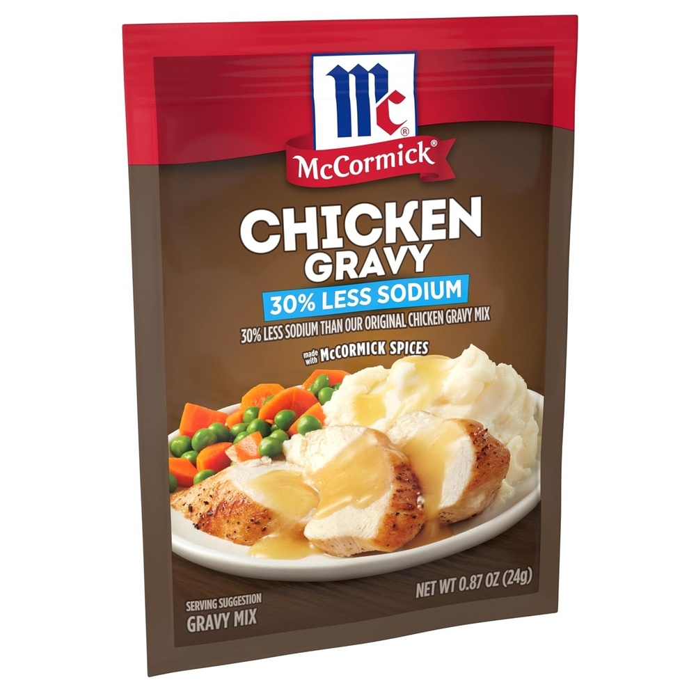 image:imageMcCormick 30 Less Sodium Chicken Gravy Mix 087 oz Pack of 12
