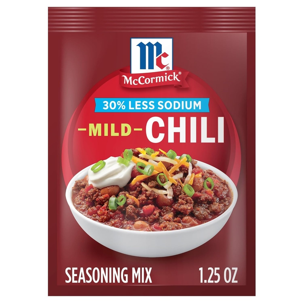 image:imageMcCormick 30 Less Sodium Chili Seasoning Mix 125 Ounce Pack of 12 Package May Vary125 Ounce Pack of 1
