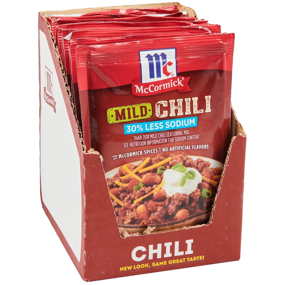 image:imageMcCormick 30 Less Sodium Chili Seasoning Mix 125 Ounce Pack of 12 Package May Vary156 Ounce Pack of 12