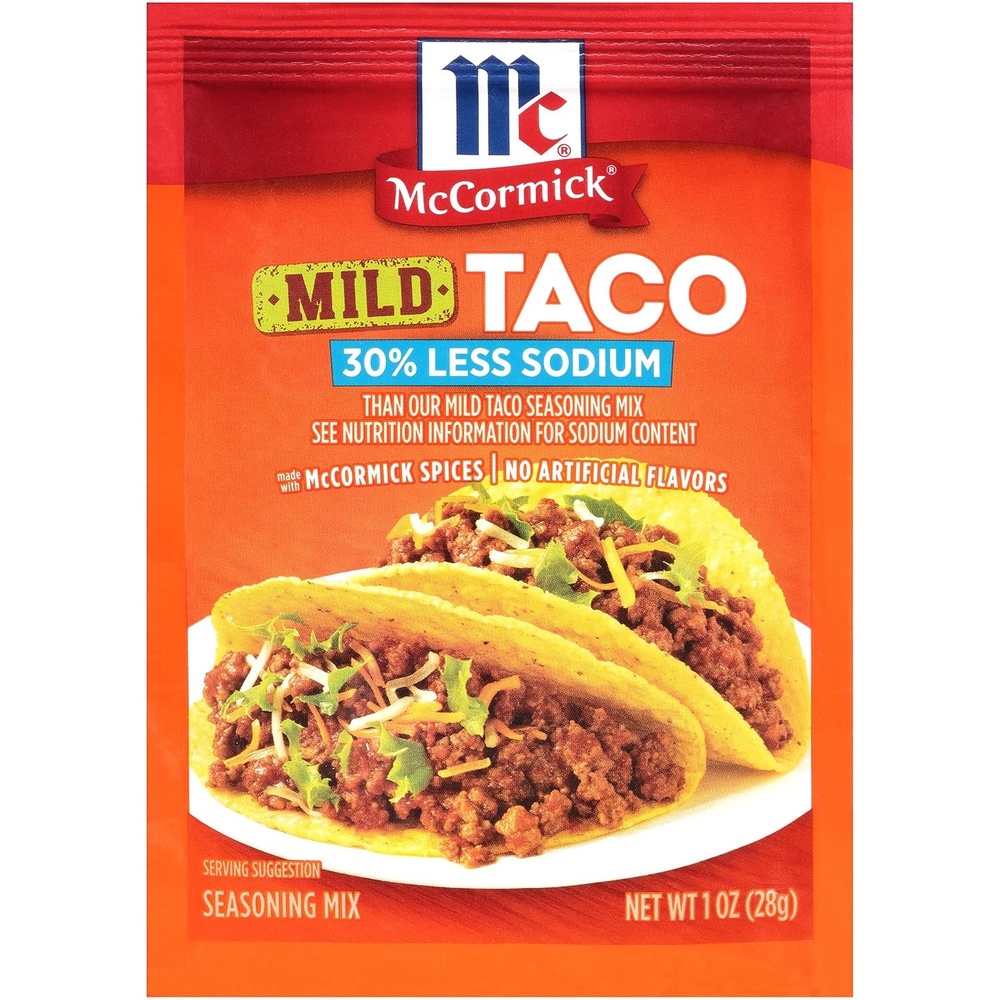 image:imageMcCormick 30 Less Sodium Taco Seasoning Mix 1 oz Pack of 121 Ounce Pack of 1