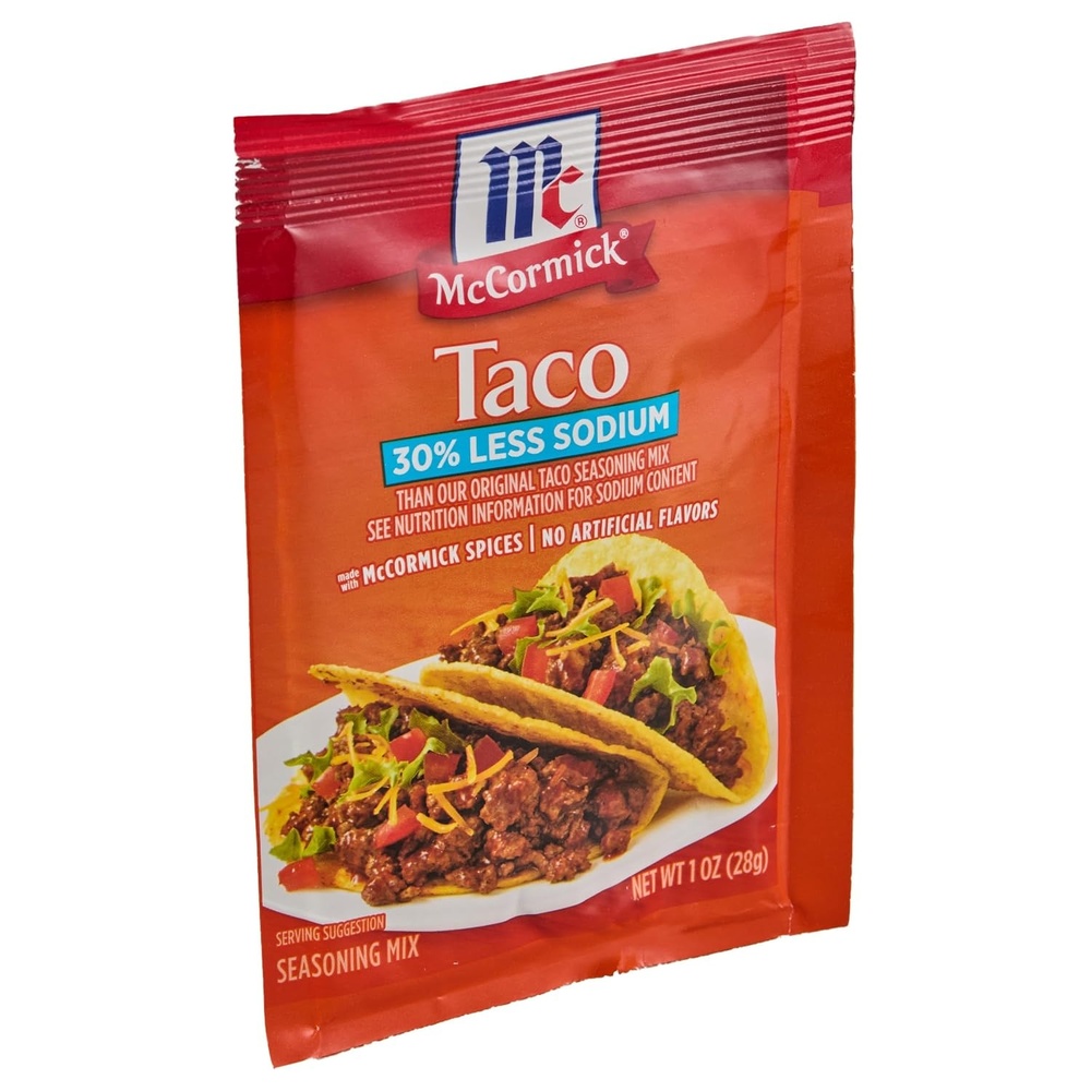 image:imageMcCormick 30 Less Sodium Taco Seasoning Mix 1 oz Pack of 121 Ounce Pack of 12