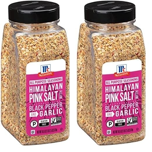 image:imageMcCormick Himalayan Pink Salt with Black Pepper and Garlic All Purpose Seasoning 185 oz185 Ounce Pack of 2