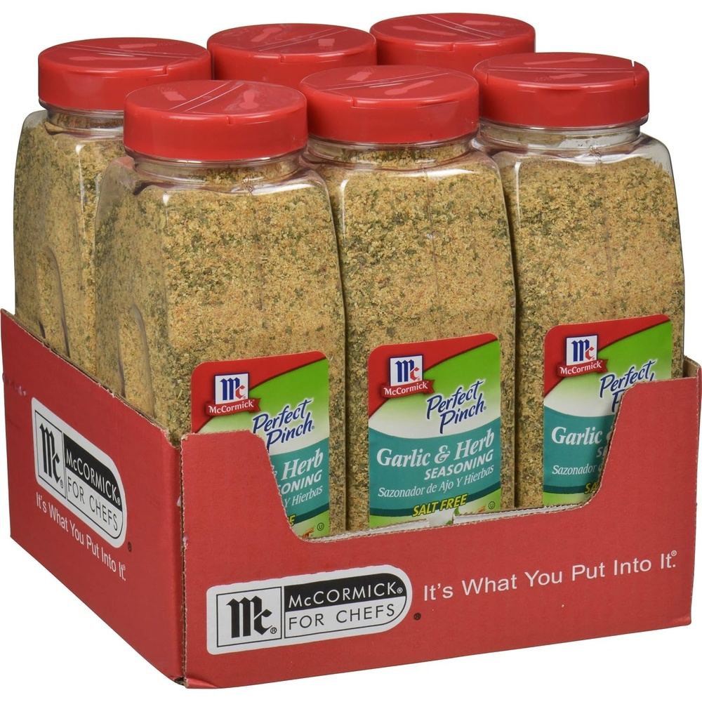 image:imageMcCormick Perfect Pinch Garlic amp Herb Salt Free Seasoning 19 oz Pack of 6 Six 19 Ounce Containers of Garlic Herb Seasoning to Add Zesty Flavor to Chicken Pasta Salads and More19 Ounce Pack of 6