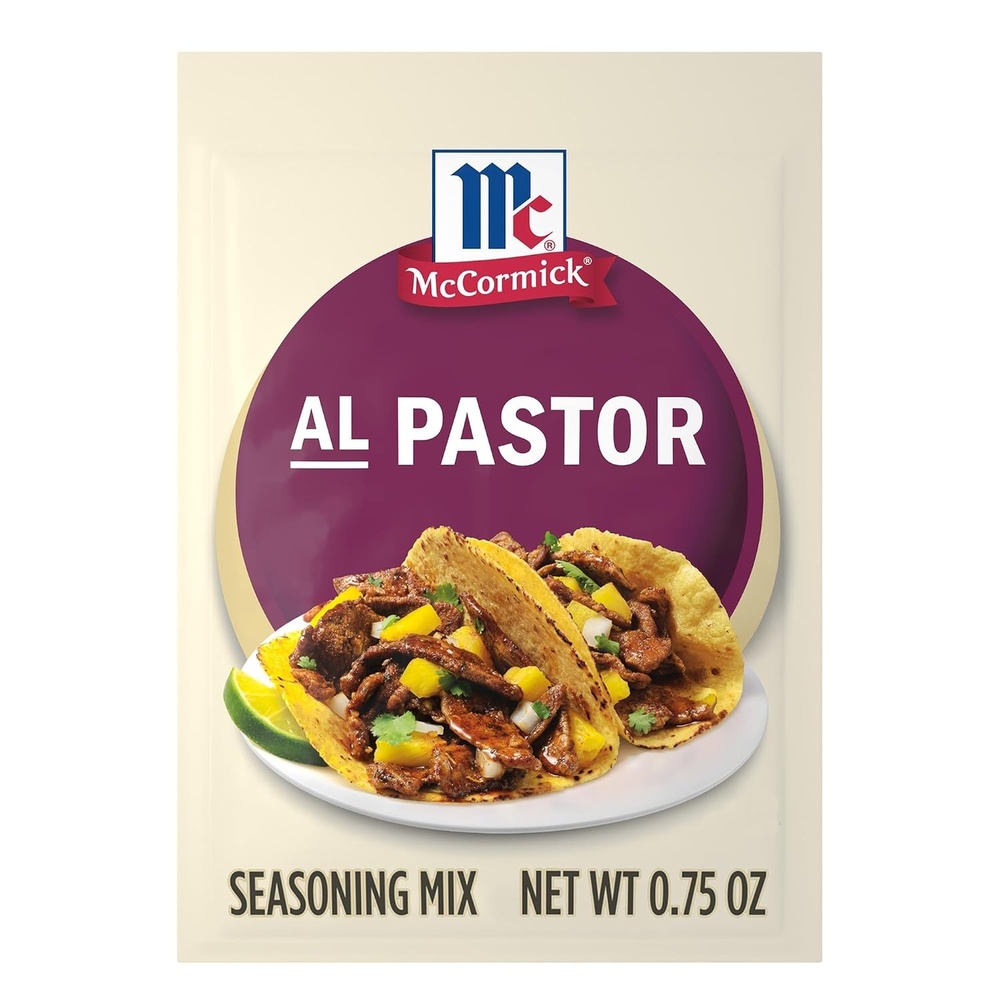 image:imageMcCormick Seasoning Mix Al Pastor Smoky Tangy amp Savory Al Pastor for Tacos Rice Bowls amp Burritos Ready to Serve In 20 Minutes 075 oz