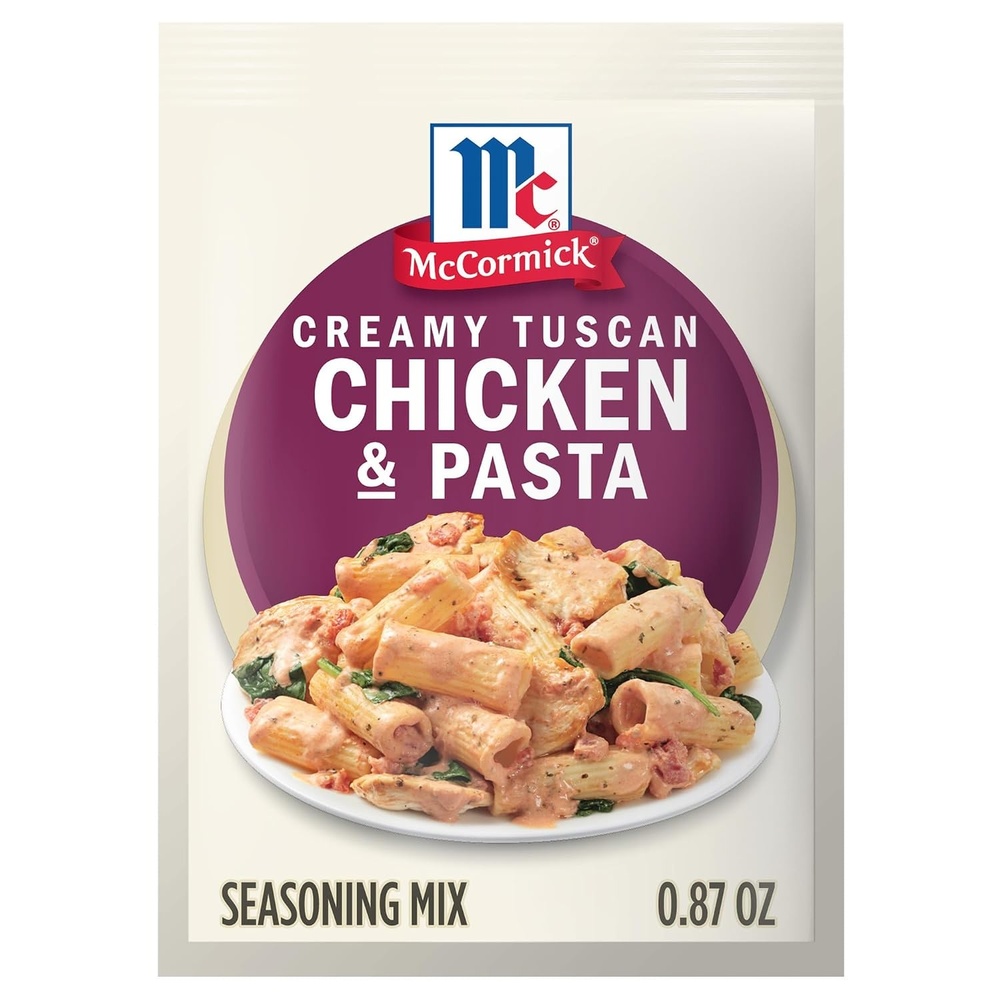 image:imageMcCormick Seasoning Mix Creamy Tuscan Chicken amp Pasta Cream Sauce Mediterranean Italian Seasoning Use with Chicken Rigatoni Penne Baby Spinach and More 087 oz