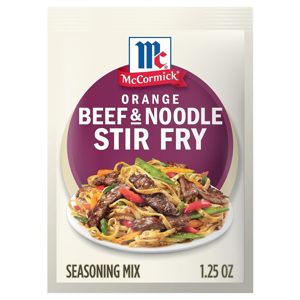 image:imageMcCormick Seasoning Mix Orange Beef amp Noodle Stir Fry Lo Mein Soy Sauce Orange Ginger Use with Beef Chicken Vegetables Noodles and More 125 oz