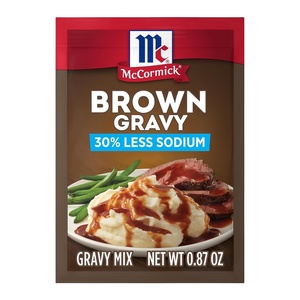McCormick 30% Less Sodium Brown Gravy Mix, 0.87 oz(Brown Gravy Mix Less Sodium)