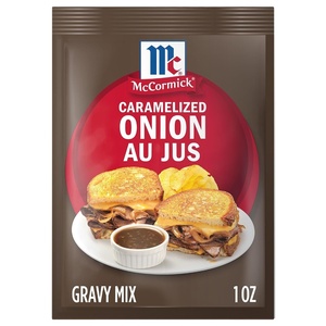 McCormick Au Jus Gravy Mix, Caramelized Onion, 5-Minute Gravy, Great For Beef, Pork, French Dip Sandwiches, Grilled Cheese and More, 1 oz