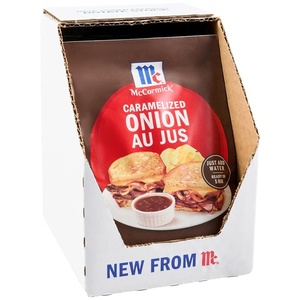 McCormick Au Jus Gravy Mix, Caramelized Onion, 5-Minute Gravy, Great For Beef, Pork, French Dip Sandwiches, Grilled Cheese and More, 1 oz (Pack of 12)