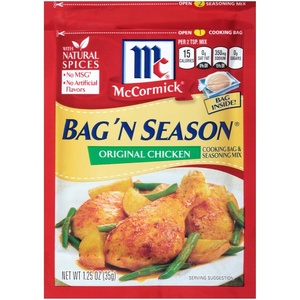 McCormick Bag ‘n Season Original Chicken Cooking Bag & Seasoning Mix, 1.25 oz (Pack of 6)(15 Fl Oz (Pack of 1))