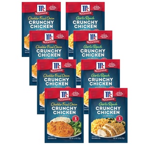 McCormick Cheddar Fried Onion Crunchy Chicken Seasoning Mix, 1.25 oz (Pack of 12)(Variety Pack)